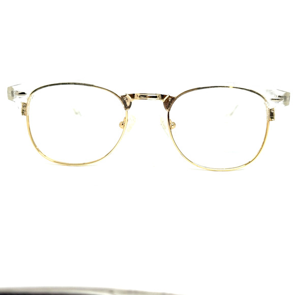 Zenni Eyeglasses Frames Clear Gold Full Rim 195423 H18875 - Picture 1 of 8